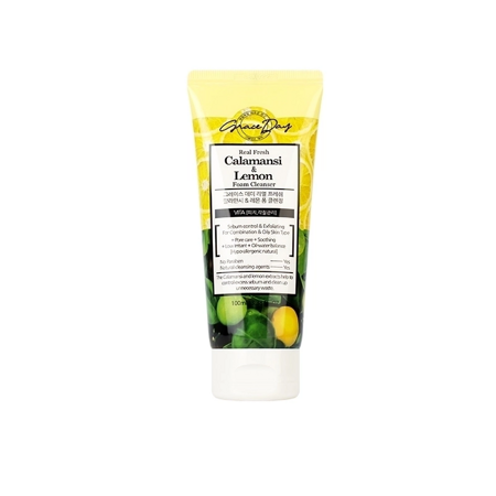 Пенка для умывания с лимоном и каламанси Grace Day Real Fresh Calamansi & Lemon Foam Cleanser, 180 мл